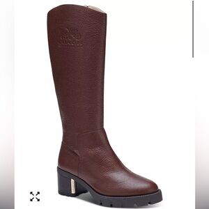 COACH Ciara Brown Leather Riding Tall Boots Women’s Size 6.5
